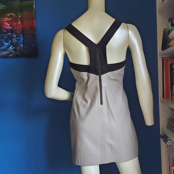 ♻️DONATED ♻️ 💄TAKE IT SALE💋American Retro Mini Leather Dress - Picture 5 of 9